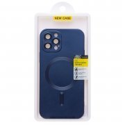 Чехол-накладка - SM020 Matte SafeMag для Apple iPhone 12 Pro (темно-синяя) — 2