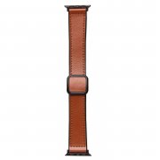 Ремешок - ApW38 Square buckle Apple Watch 40 mm экокожа (коричневый)
