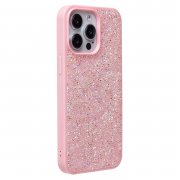 Чехол-накладка - PC071 POSH SHINE для Apple iPhone 15 Pro Max россыпь кристаллов (231612) (розовая) — 3