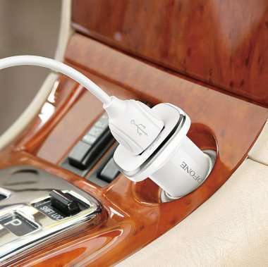 Автомобильное зарядное устройство Borofone BZ12A Lasting USB (белое) &mdash; 4