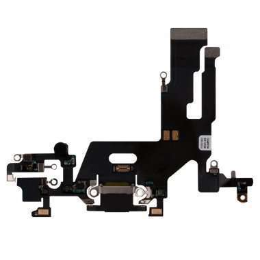 Шлейф для Apple iPhone 11 на разъем зарядки/микрофон (черный) Премиум &mdash; 1