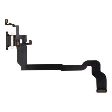 Шлейф для Apple iPhone X на разъем зарядки/микрофон (черный) Премиум — 1