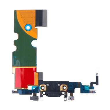 Шлейф для Apple iPhone SE 2022 плата на разъем зарядки/микрофон (черный) Премиум — 2