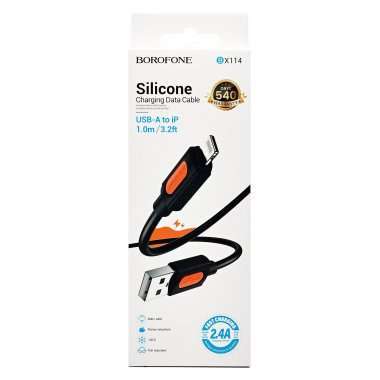 Кабель Borofone BX114 (USB - lightning) 100см (черный) — 1